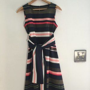 Ann Taylor Factory multi colored stripped sleeveless dress, size XS